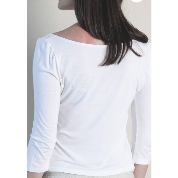 Boatneck 3/4 sleeve t-shirt - Picture 3 of 3